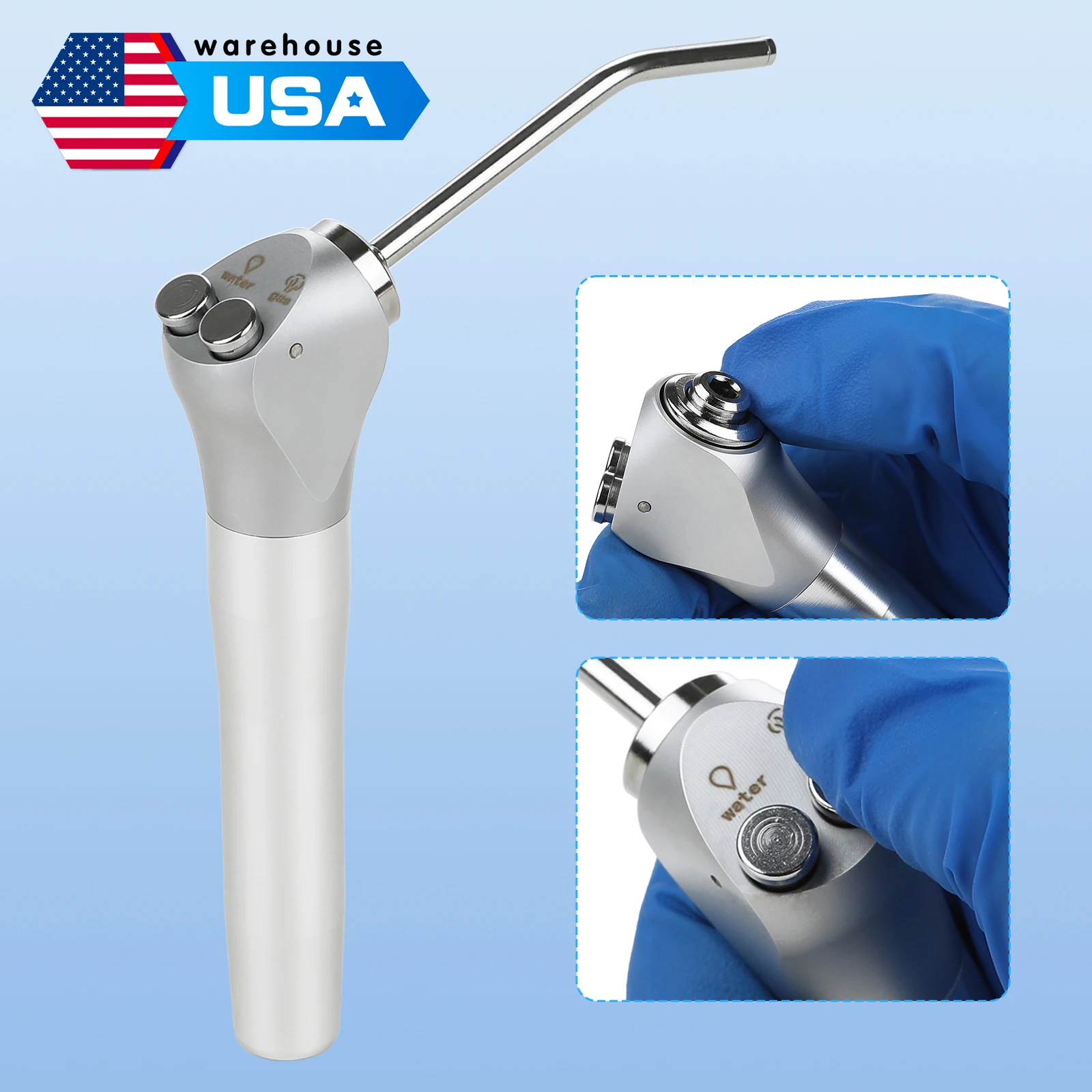 Dental 3 Way Air Water Spray Triple Syringe Handpiece with 2 Nozzles Tips Tube / 50 Nozzles Tips Tubes
Dental 3 Way Air Water Spray Triple Syringe Handpiece with 2 Nozzles Tips Tube / 50 Nozzles Tips Tubes