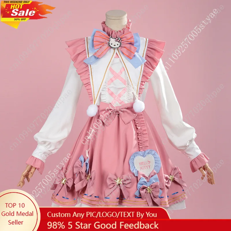Hello Kitty Cosplay Dress Free Headwear Handbag and Socks for Show Daily Wear and Can Be Worn At Role-playing Party for Teen
Hello Kitty Cosplay Dress Free Headwear Handbag and Socks for Show Daily Wear and Can Be Worn At Role-playing Party for Teen