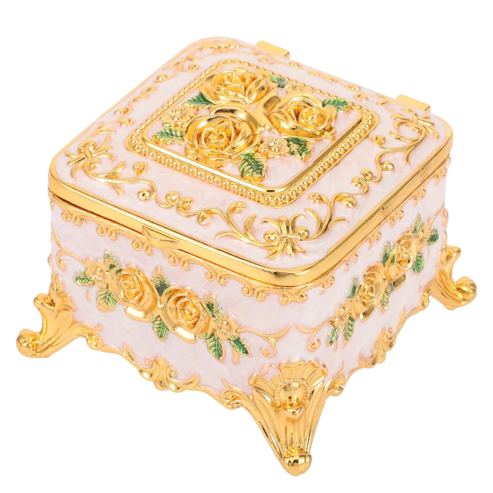 Vintage Zinc Alloy Jewelry Box Rose Pattern for Earrings Necklace Ring Bracelet Women Home Decor Gifts Storage Cases Trinket
Vintage Zinc Alloy Jewelry Box Rose Pattern for Earrings Necklace Ring Bracelet Women Home Decor Gifts Storage Cases Trinket