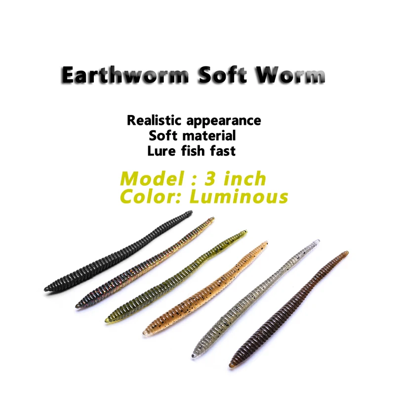 20 PCS/Pack of Fishing Bait Earthworm Soft Insect Realistic Shape Artificial Fake Bait Simulation Bait Fishing Tool Tackle
20 PCS/Pack of Fishing Bait Earthworm Soft Insect Realistic Shape Artificial Fake Bait Simulation Bait Fishing Tool Tackle