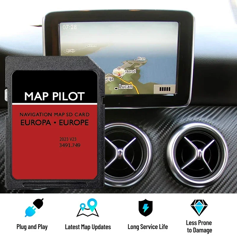 Навигационная SD-карта Becker MAP PILOT 3491.749 V23 GPS для Mercedes A, B, C, E-класса, CLA, CLS, GLA, GLK (модели 2023 года), обновление карт Европы
Навигационная SD-карта Becker MAP PILOT 3491.749 V23 GPS для Mercedes A, B, C, E-класса, CLA, CLS, GLA, GLK (модели 2023 года), обновление карт Европы