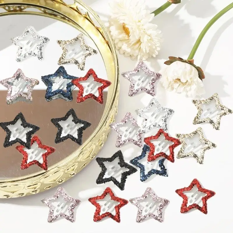 652F Glittering Sequins Star Hair Clip for Teens Girls NonSlip Side Clip Alloy Pentagrams Barrettes Children Headdress 10PCS
652F Glittering Sequins Star Hair Clip for Teens Girls NonSlip Side Clip Alloy Pentagrams Barrettes Children Headdress 10PCS