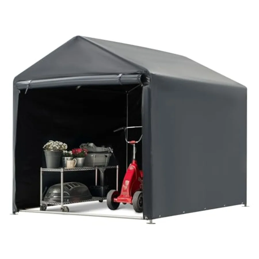 Portable Storage Shed 5x7ft Heavy Duty Outdoor Storage Shed with Rolled Up Zipper Door Ideal for Storing Bikes Motorcycles Gard
Portable Storage Shed 5x7ft Heavy Duty Outdoor Storage Shed with Rolled Up Zipper Door Ideal for Storing Bikes Motorcycles Gard