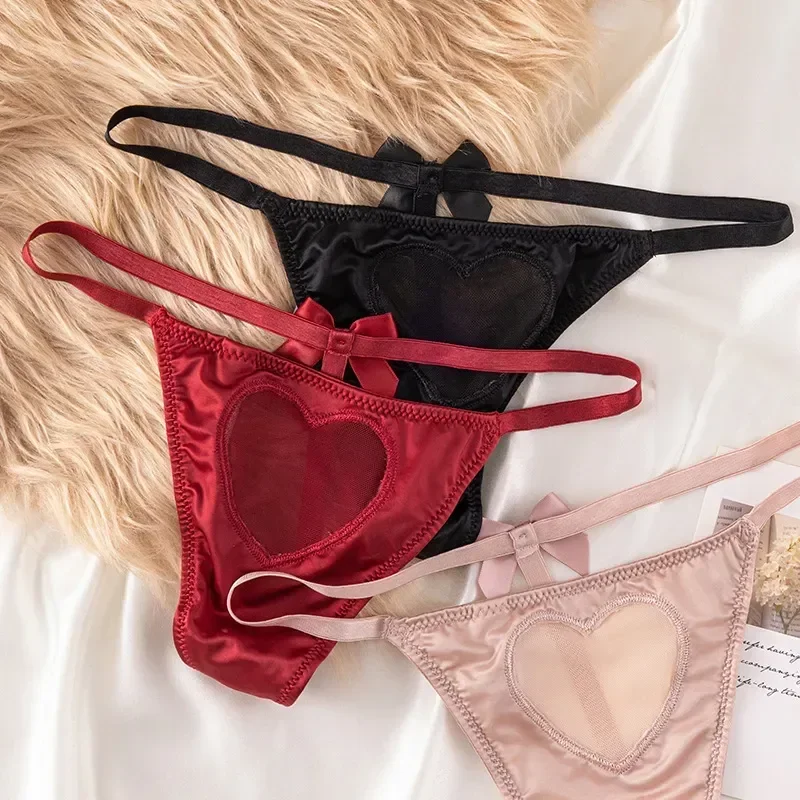 Transparent Lingerie Heart-shaped Thong Panties Women Sexy Embroidery G-String Out Underwear Lovely Seamless Bow Hollow Briefs
Transparent Lingerie Heart-shaped Thong Panties Women Sexy Embroidery G-String Out Underwear Lovely Seamless Bow Hollow Briefs