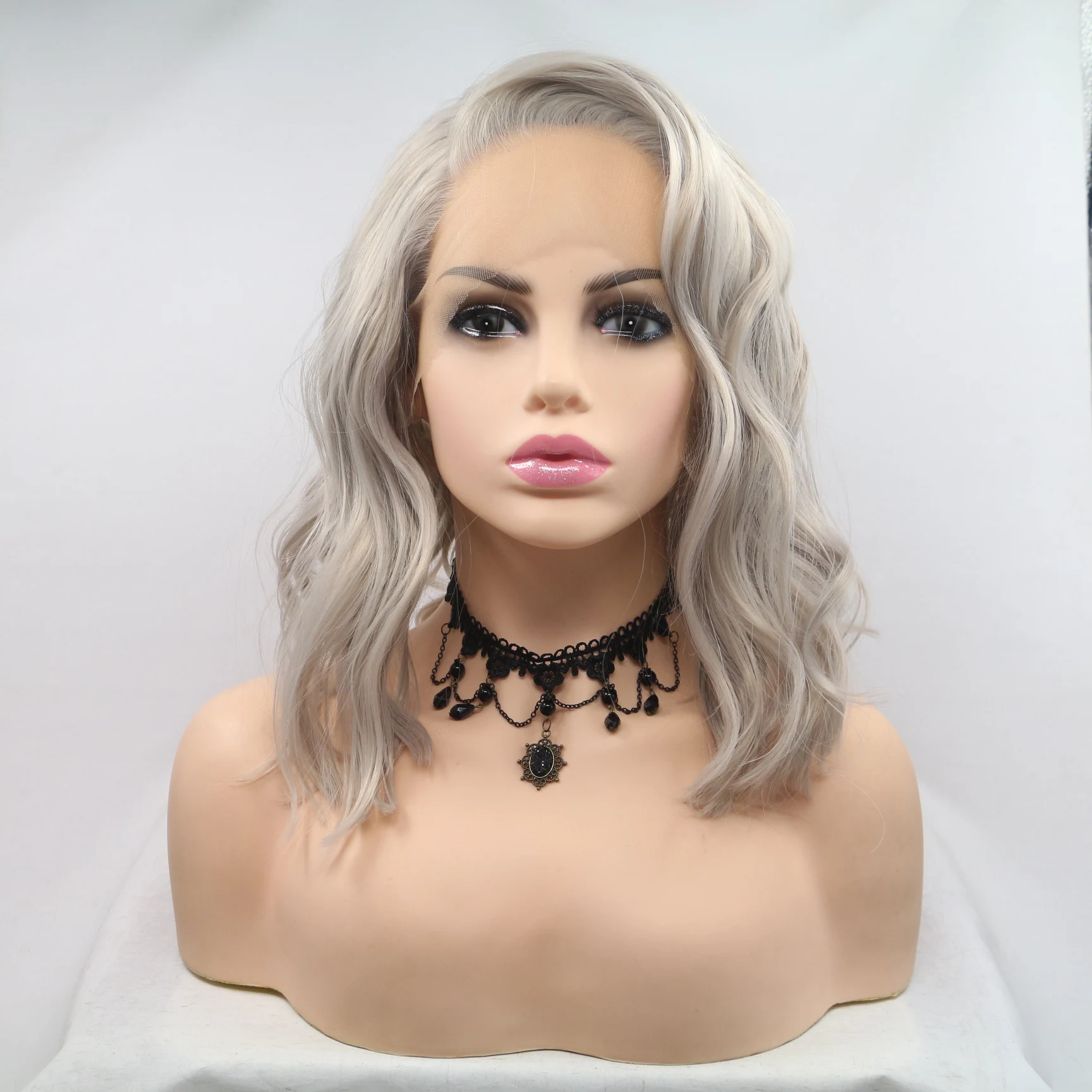Handmade Grey Lace Front Wig Bob Wigs Body Wave Wavy Long Heat Resistant Synthetic Hair Natural Wigs 14 Inches with side bangs
Handmade Grey Lace Front Wig Bob Wigs Body Wave Wavy Long Heat Resistant Synthetic Hair Natural Wigs 14 Inches with side bangs