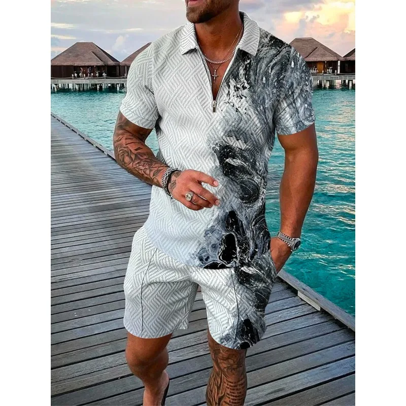 2024 Spring New Men's 3D Digital Printed Short Sleeved Shorts Fashion Sports and Casual Set
2024 Spring New Men's 3D Digital Printed Short Sleeved Shorts Fashion Sports and Casual Set