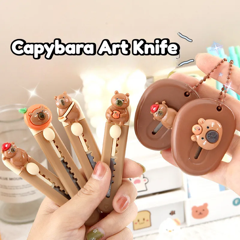 1 шт., милый мультяшный капибара, художественный нож, мини-маленький студенческий резак для бумаги, портативный нож для распаковки
1 шт., милый мультяшный капибара, художественный нож, мини-маленький студенческий резак для бумаги, портативный нож для распаковки