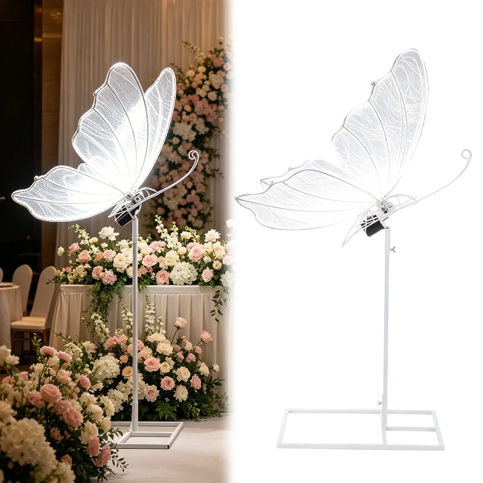 Wedding Butterfly Floor Lamp Decorations Adjustable Heigh Creative Butterfly Ceiling Lights Decoration Easy To Install for Weddings and Party (80CM)
Wedding Butterfly Floor Lamp Decorations Adjustable Heigh Creative Butterfly Ceiling Lights Decoration Easy To Install for Weddings and Party (80CM)