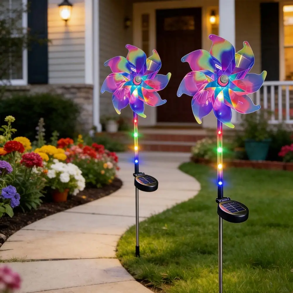 LED Garden Stake Light Solar Kinetic Wind Spinner Garden Light with Color Changing LED Glow for Outdoor Yard Lawn Decor
LED Garden Stake Light Solar Kinetic Wind Spinner Garden Light with Color Changing LED Glow for Outdoor Yard Lawn Decor