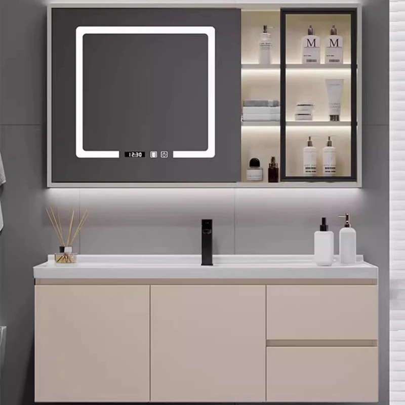 Modern Complete Bathroom Cabinets Smart Wall-mounted Narrow Shelves Bathroom Shower Plywood Furniture Armoires De Bain MHYSG
Modern Complete Bathroom Cabinets Smart Wall-mounted Narrow Shelves Bathroom Shower Plywood Furniture Armoires De Bain MHYSG