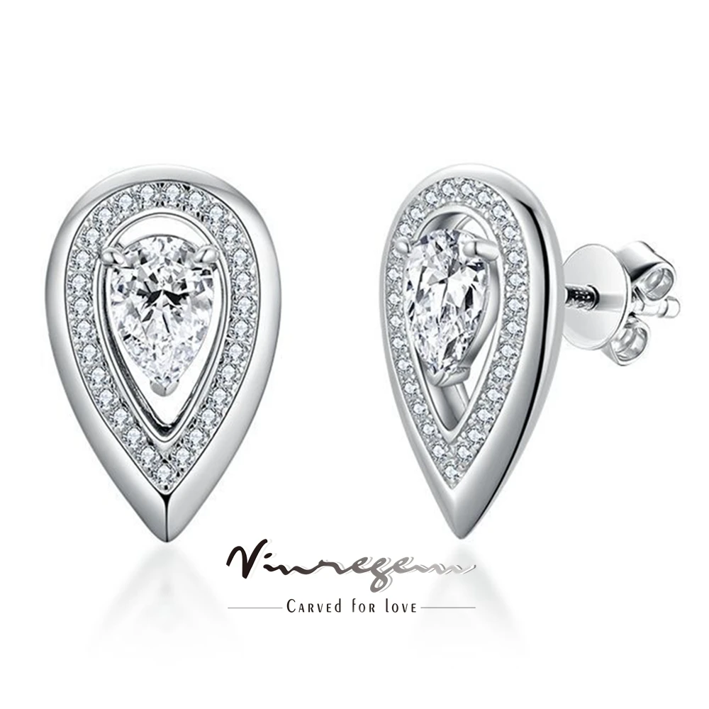 Vinregem GRA 3EX VVS1 D Color Pear Cut 4*6 MM Real Moissanite Diamonds Gems Ear Studs Earrings 925 Sterling Silver Fine Jewelry
Vinregem GRA 3EX VVS1 D Color Pear Cut 4*6 MM Real Moissanite Diamonds Gems Ear Studs Earrings 925 Sterling Silver Fine Jewelry