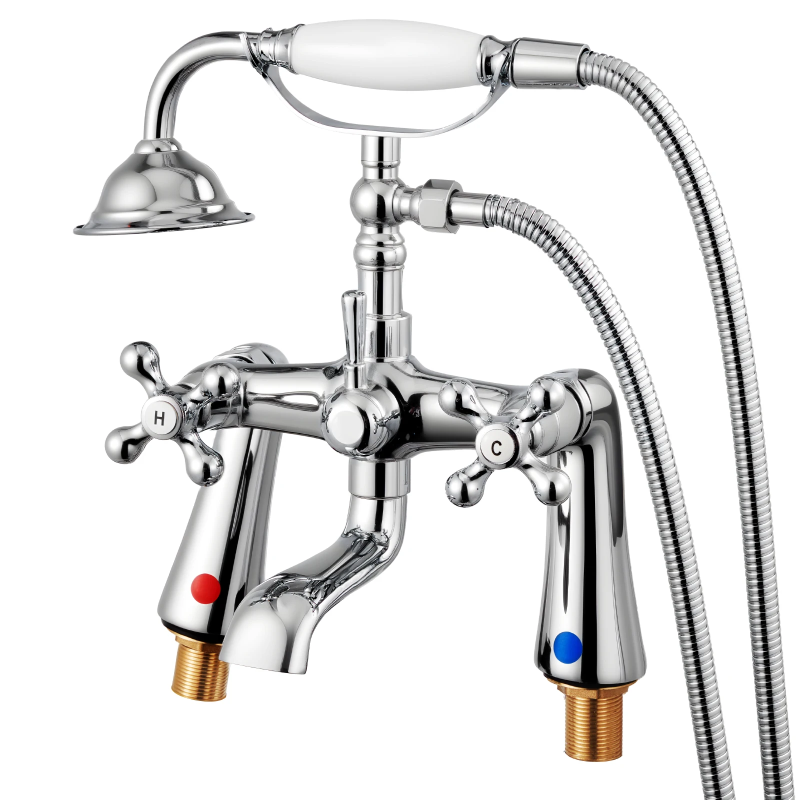 SucceBuy Clawfoot Tub Faucet Deck Mount Bathtub Faucets with Handheld Shower 360° Rotation Spout & 59-in Long Hose for Bathtubs
SucceBuy Clawfoot Tub Faucet Deck Mount Bathtub Faucets with Handheld Shower 360° Rotation Spout & 59-in Long Hose for Bathtubs