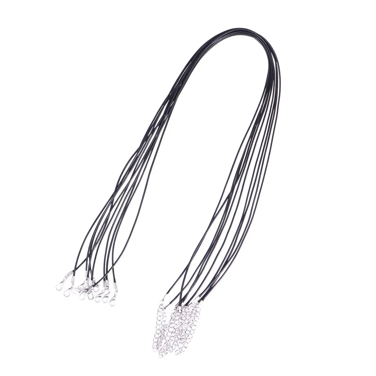 10Pcs Black Waxed Imitation Necklace Cord 60Cm X 15Mm Includes Lobster Claw Clasp Extension Chain for Jewelry Making
10Pcs Black Waxed Imitation Necklace Cord 60Cm X 15Mm Includes Lobster Claw Clasp Extension Chain for Jewelry Making