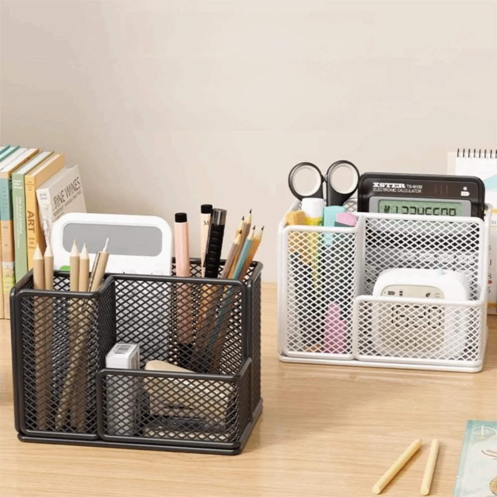 Metal Mesh Mesh Desk Organizer 3 Compartments Space-Saving Desktop Pen Holder Easy Access Carbon Steel Stationery Storage Rack
Metal Mesh Mesh Desk Organizer 3 Compartments Space-Saving Desktop Pen Holder Easy Access Carbon Steel Stationery Storage Rack