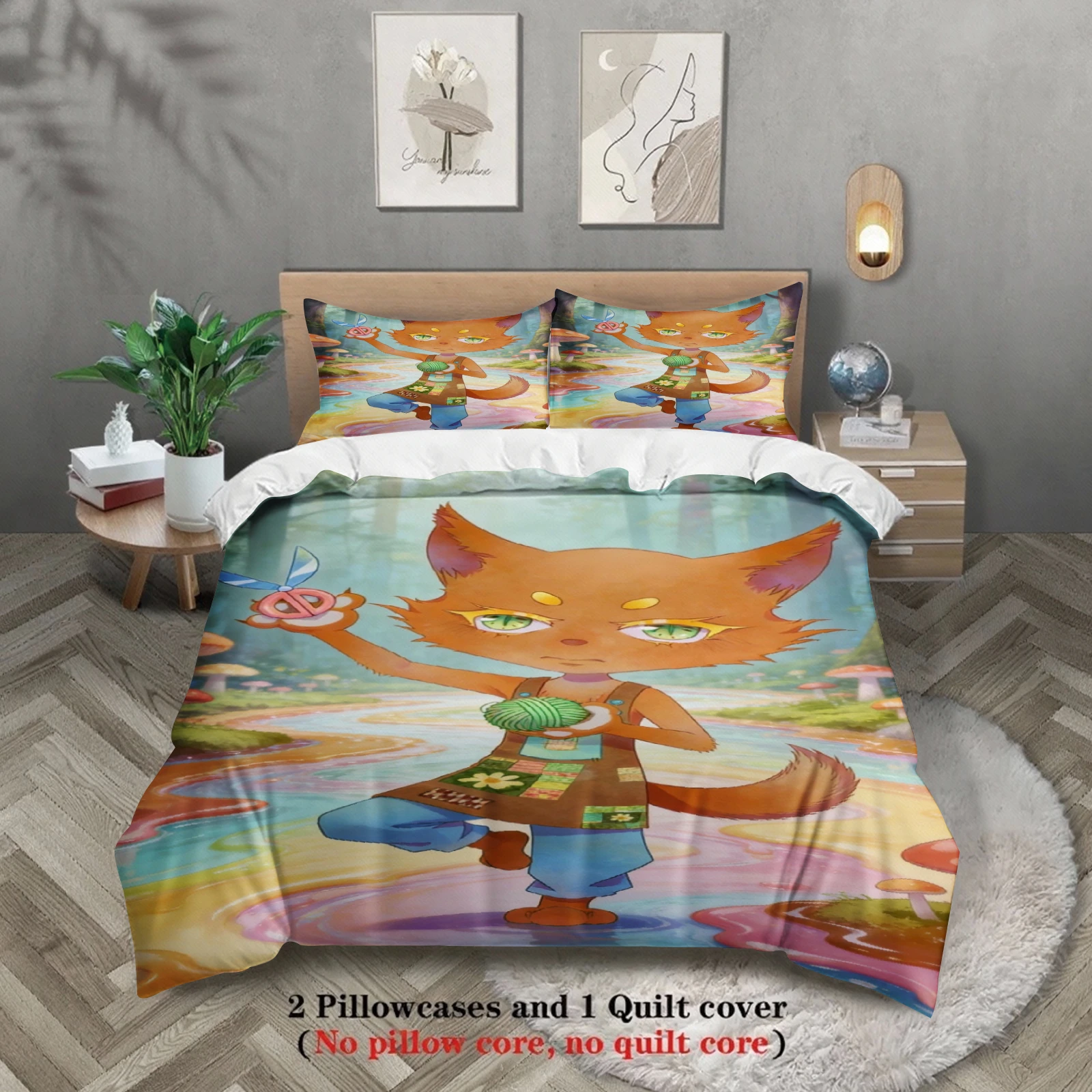 Cute Bedding Set Softville Cozy Town Fern the Quilt Fox With Duvet Cover & Pillowcase For Children's Bedroom Decor
Cute Bedding Set Softville Cozy Town Fern the Quilt Fox With Duvet Cover & Pillowcase For Children's Bedroom Decor