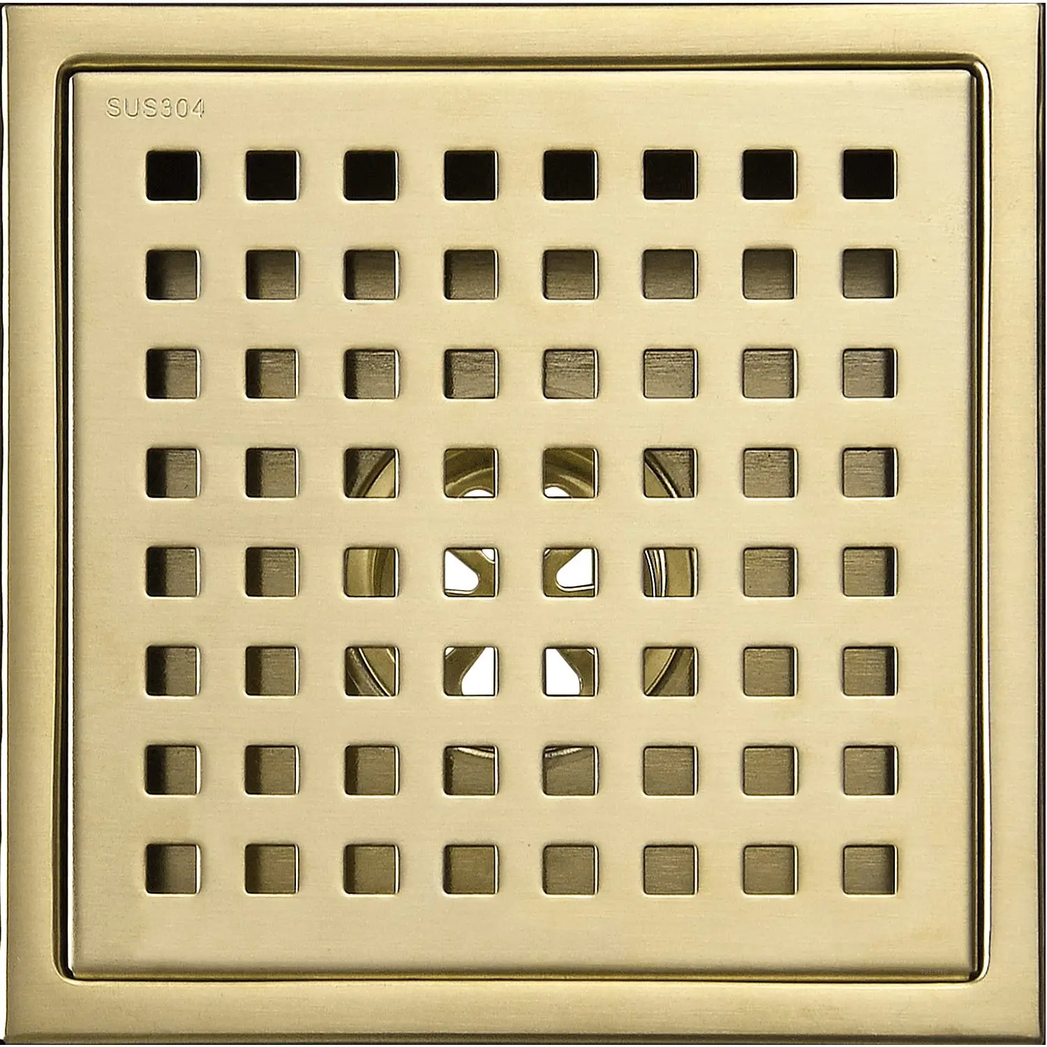 6 Inch Square Shower Floor Drain With Removable Grid Grate Cover SUS 304 Stainless Steel Brushed Finish
6 Inch Square Shower Floor Drain With Removable Grid Grate Cover SUS 304 Stainless Steel Brushed Finish