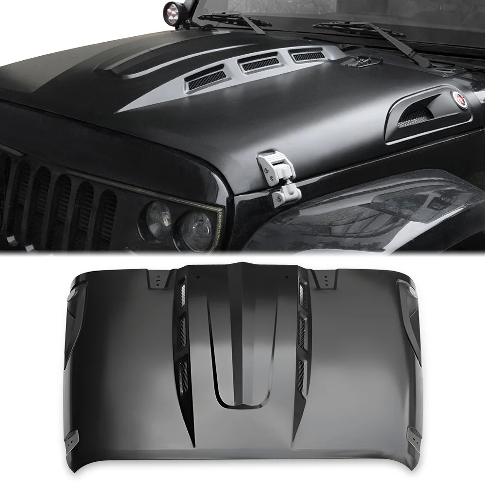 The Avenger Style Replacement Hood Compatible with 2007-2018 Jeep Wrangler JK JKU Unlimited Rubicon Black
The Avenger Style Replacement Hood Compatible with 2007-2018 Jeep Wrangler JK JKU Unlimited Rubicon Black