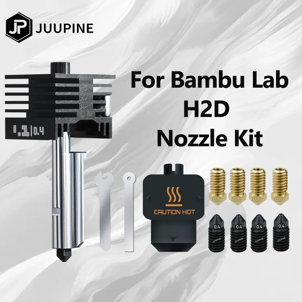 Насадки Bambu Lab H2D, головка принтера в сборе, горячий конец с высоким расходом и сопло из закаленной стали 0,4 мм, аксессуары для 3D-принтеров Bambu Lab
Насадки Bambu Lab H2D, головка принтера в сборе, горячий конец с высоким расходом и сопло из закаленной стали 0,4 мм, аксессуары для 3D-принтеров Bambu Lab