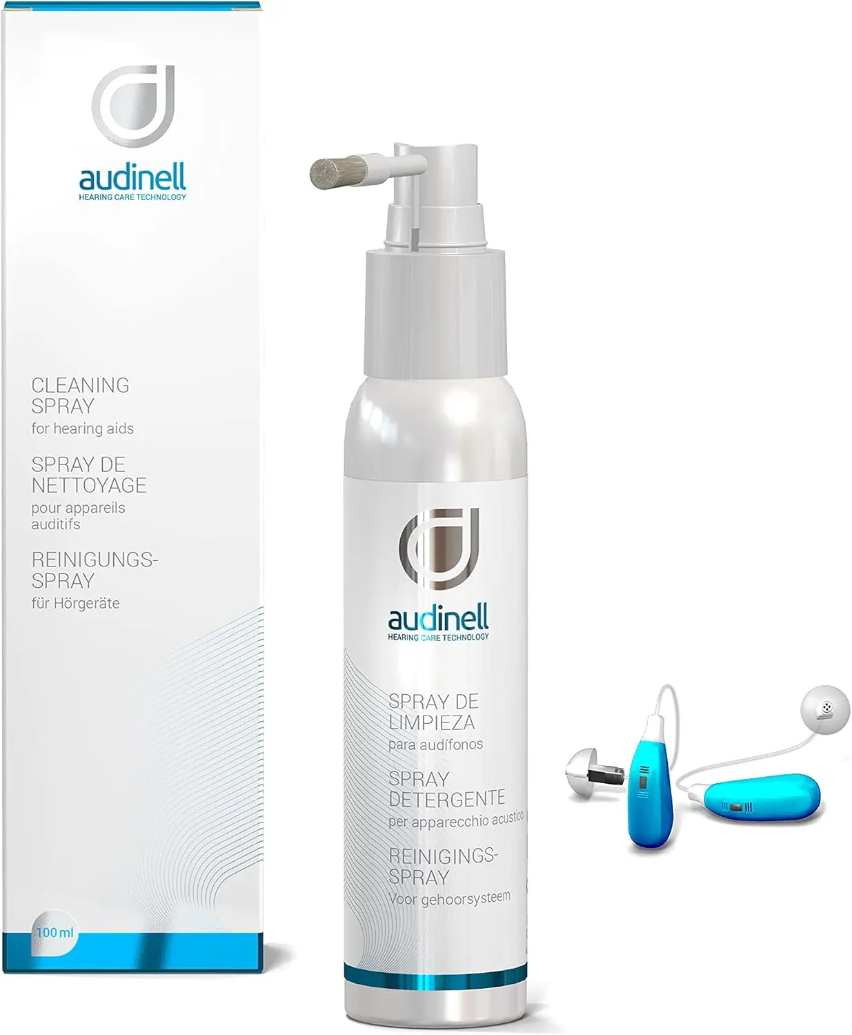 Cleaning Spray (100ml) + Brush | Alcohol-Free | Dissolves Earwax & Sweat for Hearing Aids, Airpods, Earbuds
Cleaning Spray (100ml) + Brush | Alcohol-Free | Dissolves Earwax & Sweat for Hearing Aids, Airpods, Earbuds