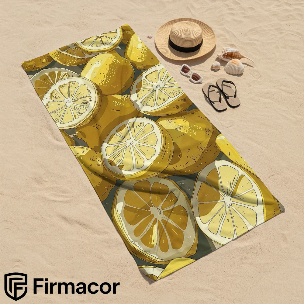 Fresh Lemon Slice Microfiber Beach Towel Quick Dry Sand Free Oversized Soft Absorbent Bath Towel for Swimming Pool Travel Gym
Fresh Lemon Slice Microfiber Beach Towel Quick Dry Sand Free Oversized Soft Absorbent Bath Towel for Swimming Pool Travel Gym