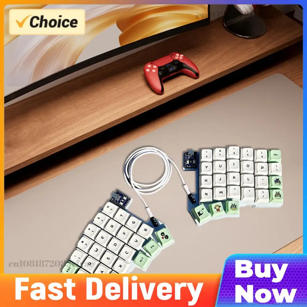 Split Keyboard Wired Gaming Keyboard Hot Swap Programmable Keyboard Left Right Hand Keyboard Customized PC Gamer Accessories
