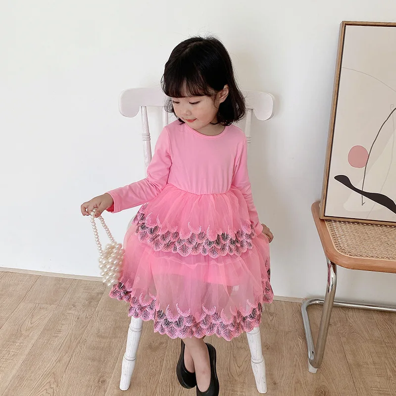 3D Feather Embroidered Mesh Girls' Dress Cake Dress Long Sleeve Children's Princess Dress
3D Feather Embroidered Mesh Girls' Dress Cake Dress Long Sleeve Children's Princess Dress