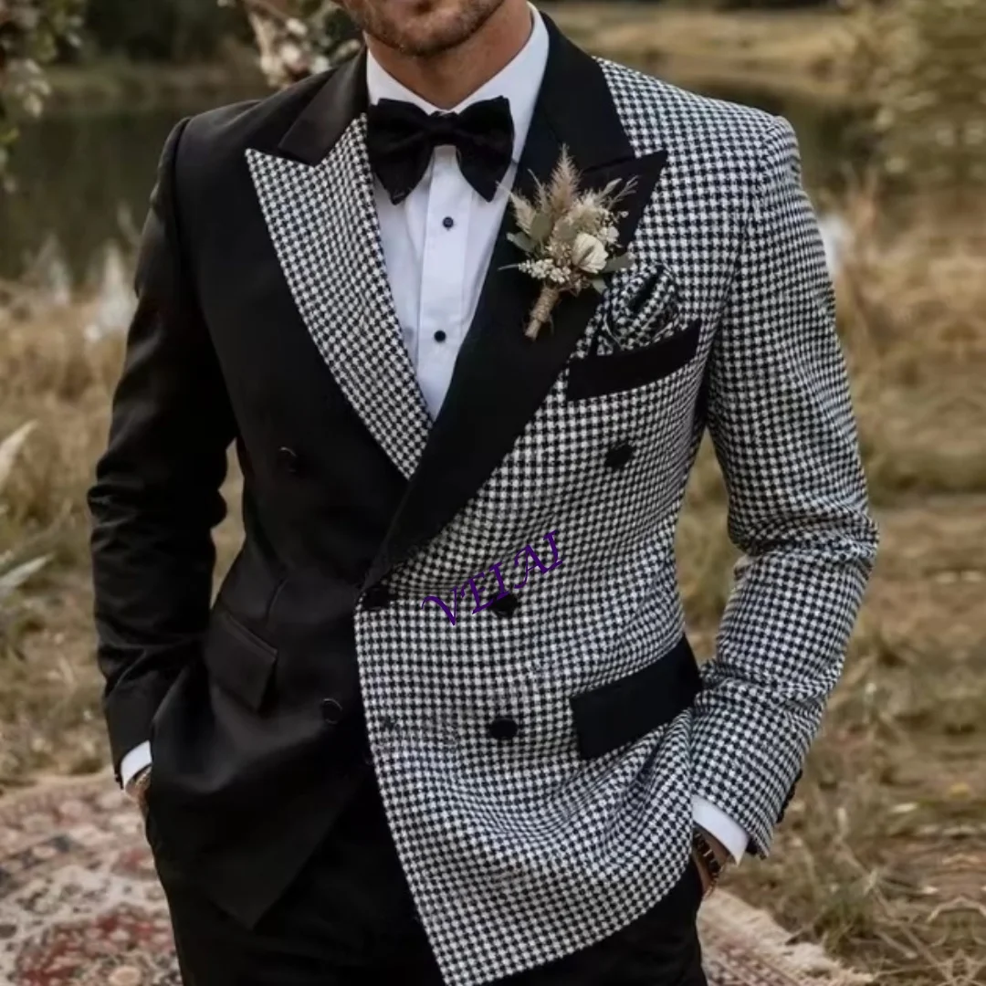 CustomizedFormal Occasion White And Black Men Suit Groom Groomsman Wedding Party Prom Male Business Tuxedos 2 Piece Set Blazer P
CustomizedFormal Occasion White And Black Men Suit Groom Groomsman Wedding Party Prom Male Business Tuxedos 2 Piece Set Blazer P
