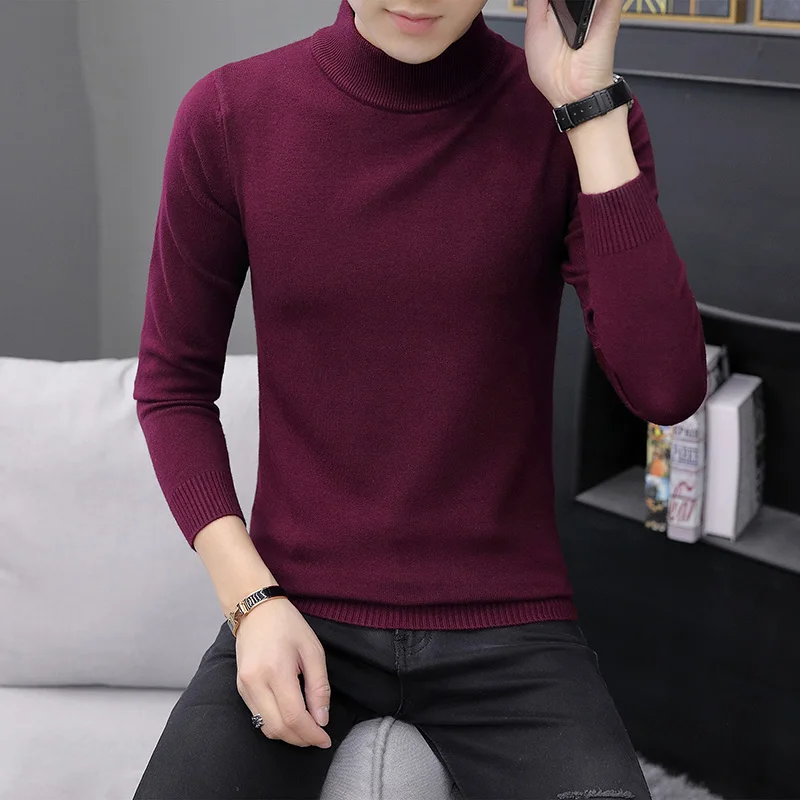 Men's Slim Fit Knitted Sweater Half High Collar Casual Style Winter Base Layer Pure Color Knitwear Comfortable Regular Length
Men's Slim Fit Knitted Sweater Half High Collar Casual Style Winter Base Layer Pure Color Knitwear Comfortable Regular Length