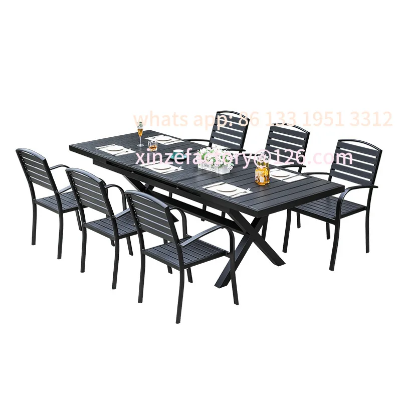 Outdoor outdoor courtyard table and chair combination set Open-air balcony Leisure plastic wood preservative wood tea table and
Outdoor outdoor courtyard table and chair combination set Open-air balcony Leisure plastic wood preservative wood tea table and