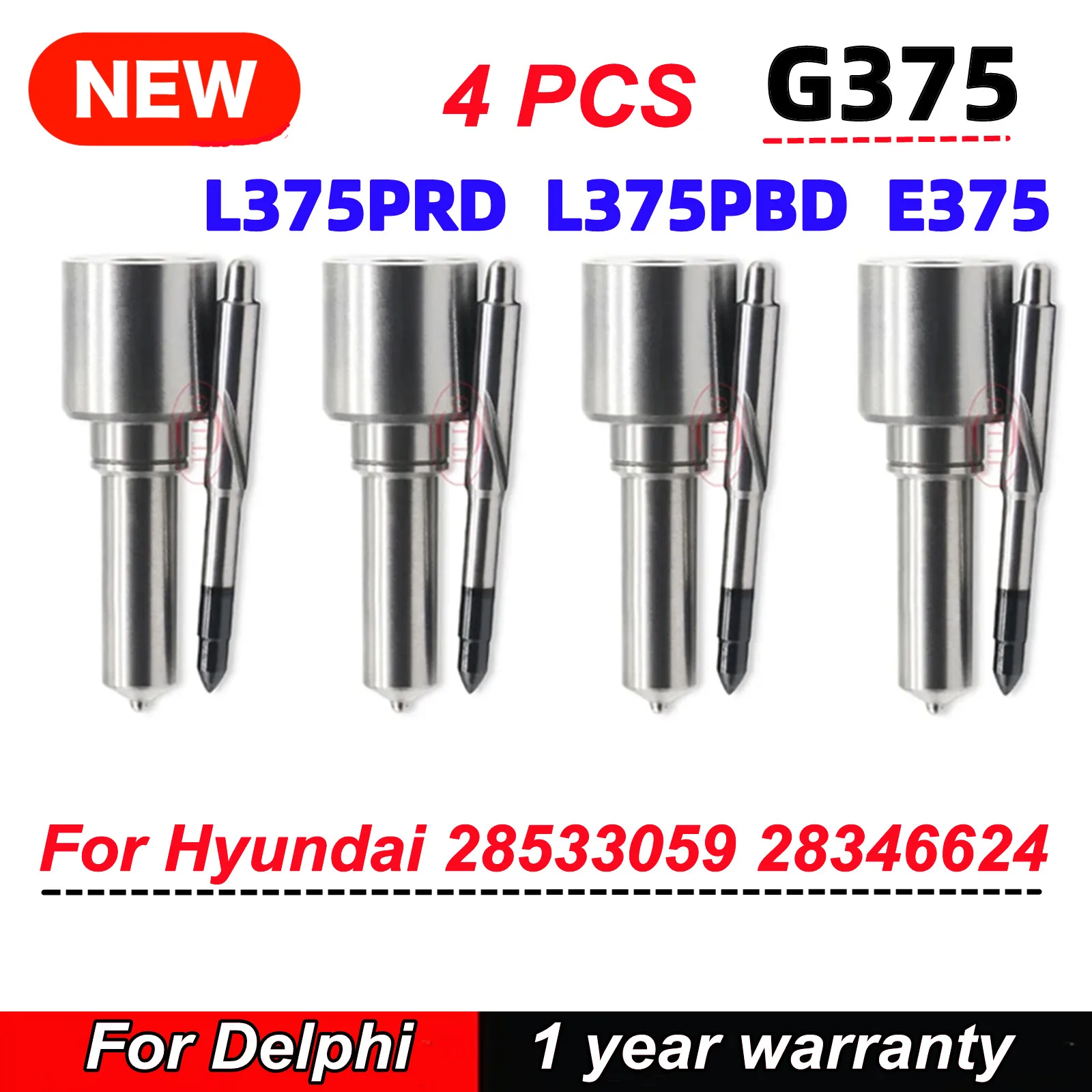 4 PCS L375PRD L375PBD E375 G375 New Diesel Rail Fuel Injector Nozzle For Hyundai 28533059 28346624
4 PCS L375PRD L375PBD E375 G375 New Diesel Rail Fuel Injector Nozzle For Hyundai 28533059 28346624