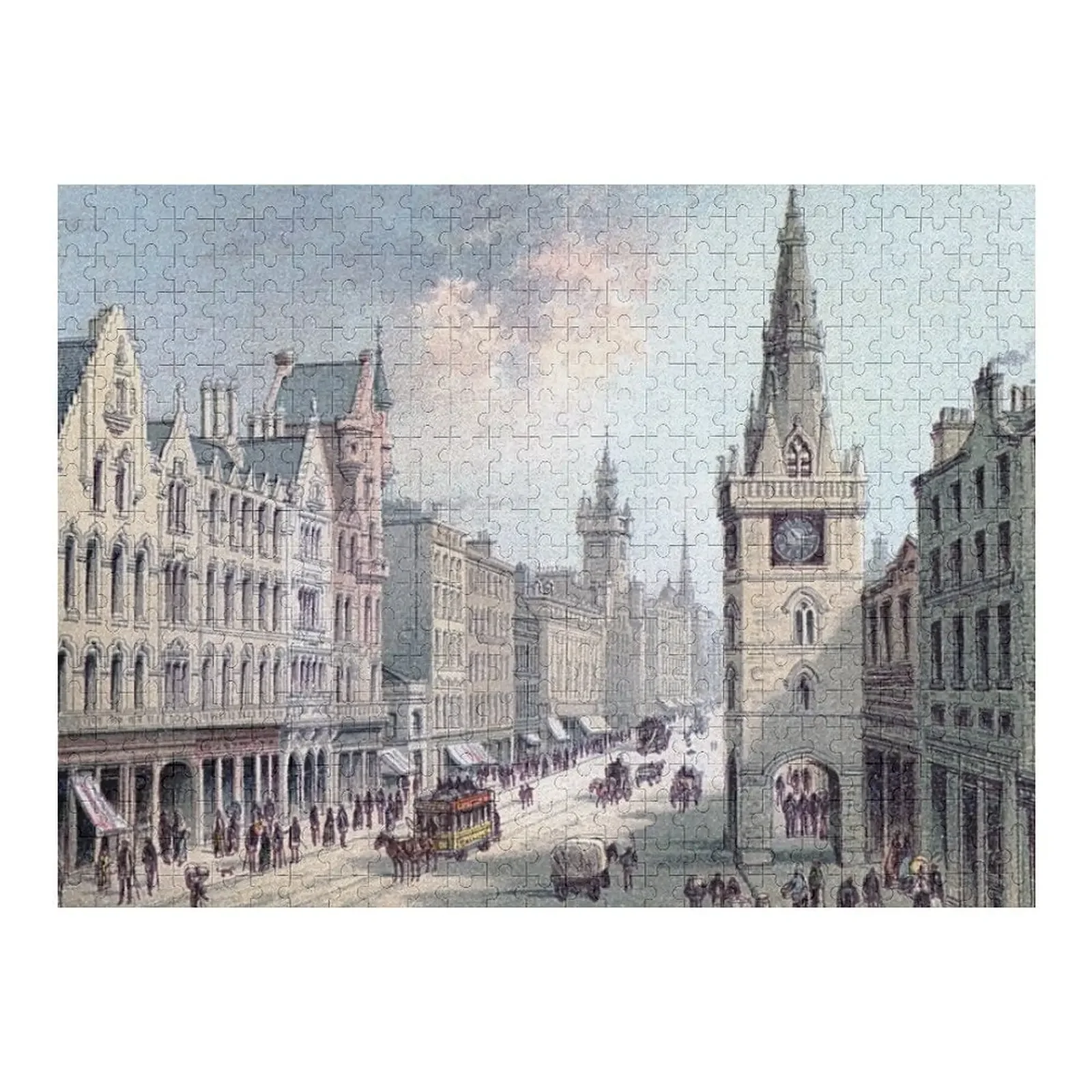 Vintage Illustration of the Trongate, Glasgow Jigsaw Puzzle Personalized Gift Personalized Baby Object Puzzle 
Vintage Illustration of the Trongate, Glasgow Jigsaw Puzzle Personalized Gift Personalized Baby Object Puzzle