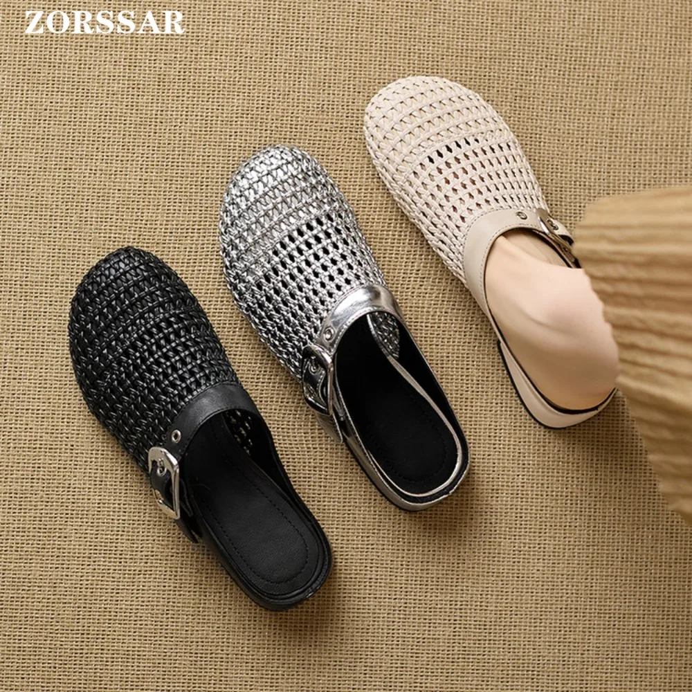 Fashion Silver Black Half Slippers Women Flat Shoes Ladies Slides Outside Mules Designer Sandals 2025 Summer Women's Sandals
Fashion Silver Black Half Slippers Women Flat Shoes Ladies Slides Outside Mules Designer Sandals 2025 Summer Women's Sandals