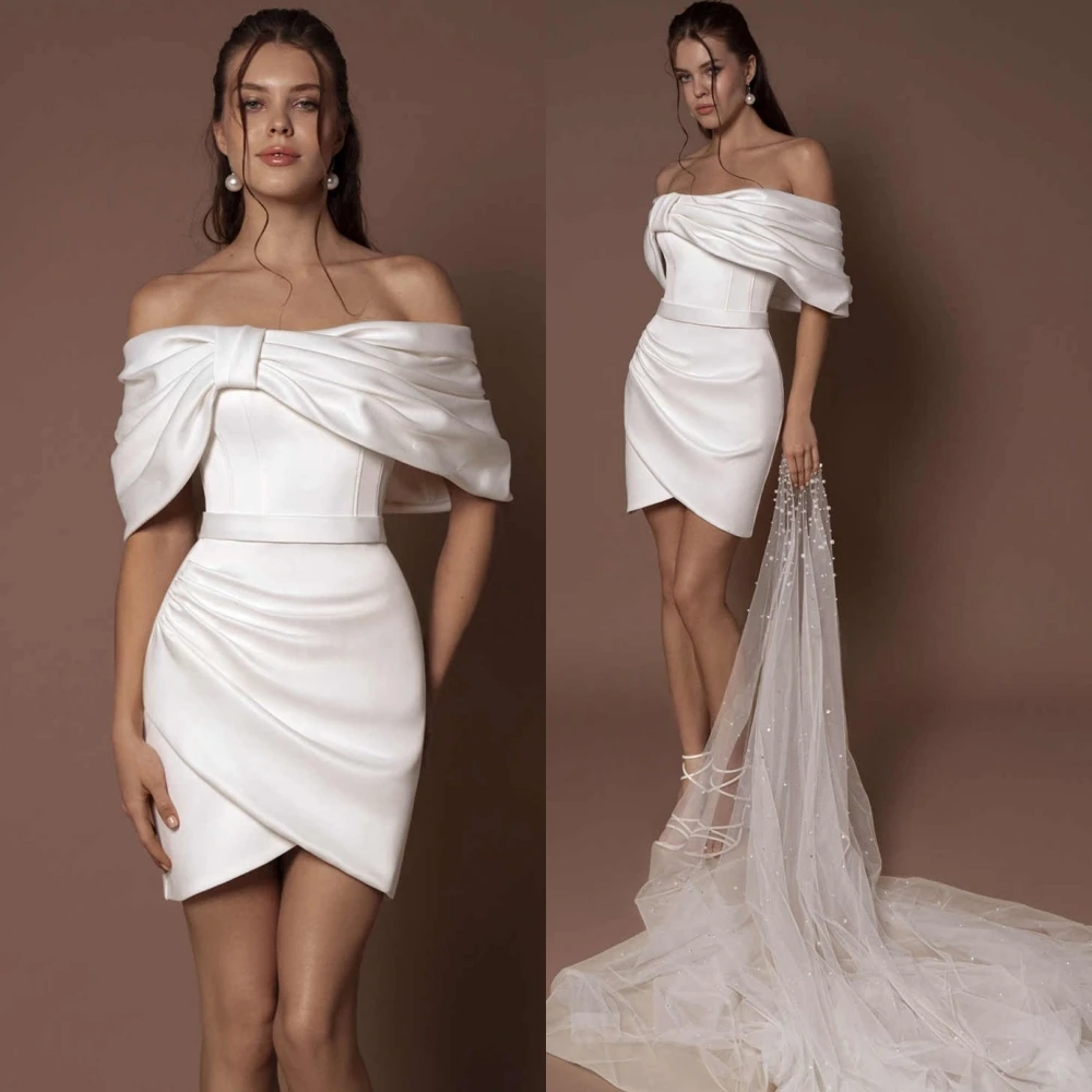 Customized Fashion Satin Boat Neck Evening Dress Sexy Sweep Train Prom Dresses Temperament Short Sleeves Special Occasion Gowns
Customized Fashion Satin Boat Neck Evening Dress Sexy Sweep Train Prom Dresses Temperament Short Sleeves Special Occasion Gowns