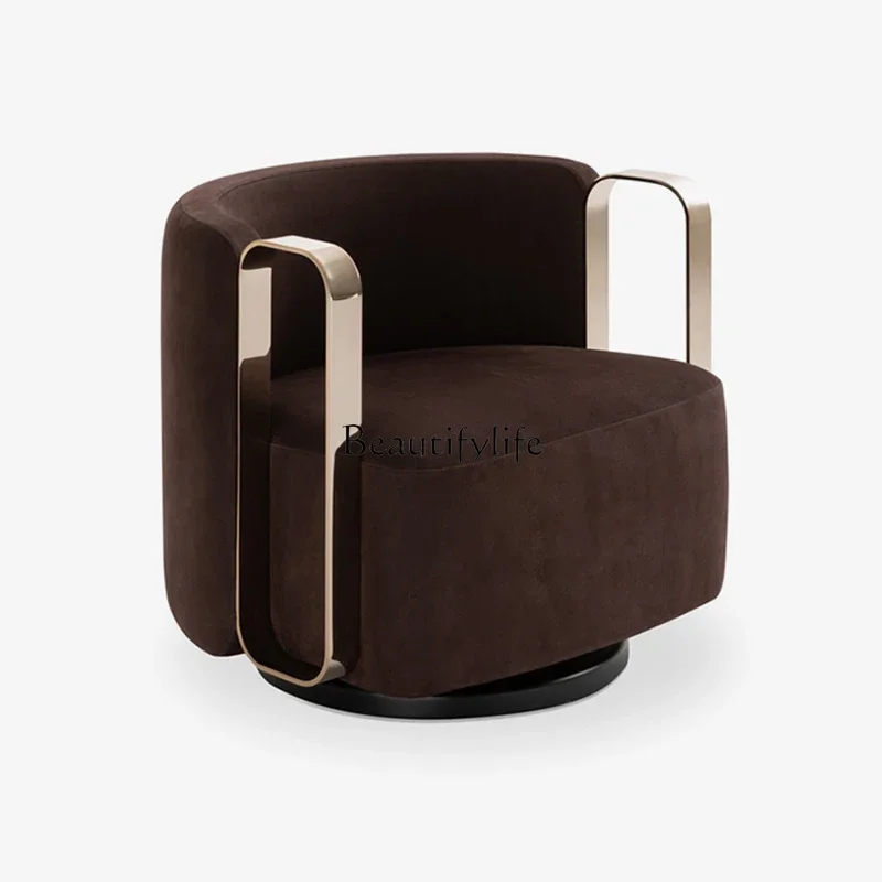 Designer leisure chair light luxury sofa fabric comfortable rotatable minimalist single chair
Designer leisure chair light luxury sofa fabric comfortable rotatable minimalist single chair