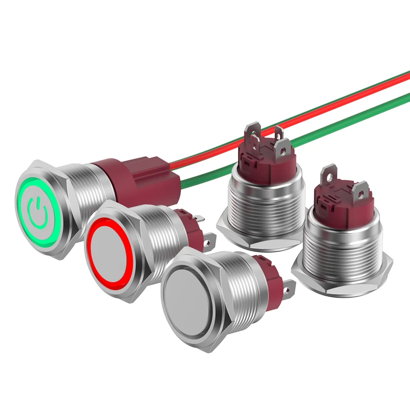 15A High Current Short Style Metal Push Button Switch 19mm Self-Locking with LED 1NO 4Pins Power Switch With Wire
15A High Current Short Style Metal Push Button Switch 19mm Self-Locking with LED 1NO 4Pins Power Switch With Wire