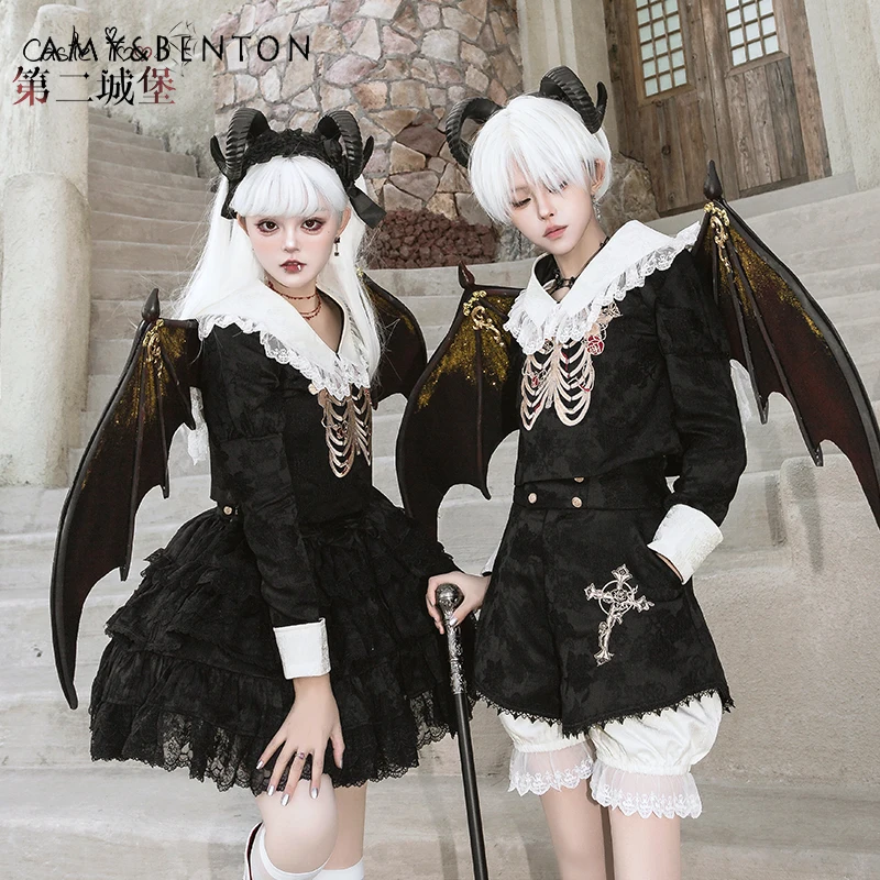 British Court Style Classic Goth Prince Suit Lolita Dark Subculture Embroidered Long-sleeved Top High-waist Shorts Two-piece Set
British Court Style Classic Goth Prince Suit Lolita Dark Subculture Embroidered Long-sleeved Top High-waist Shorts Two-piece Set
