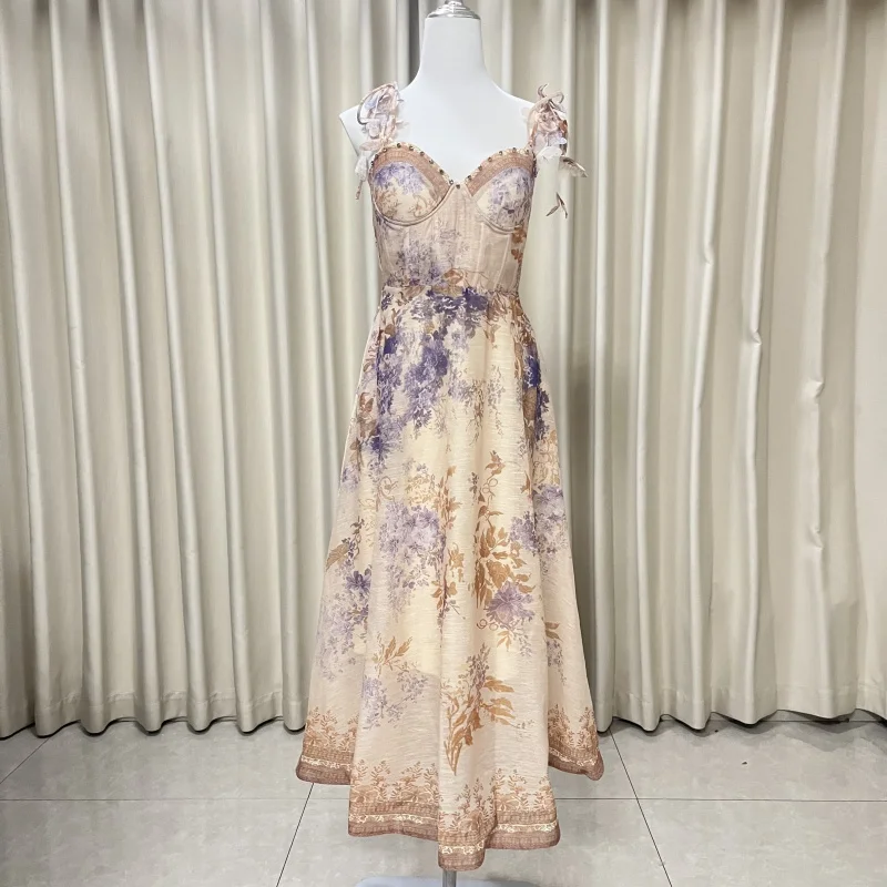 Women's Dress Floral Linen Elegant Long Dresses Casual Vacation Beach Party Dresses Woman Clothing Fashion Summer Dresses 2025
Women's Dress Floral Linen Elegant Long Dresses Casual Vacation Beach Party Dresses Woman Clothing Fashion Summer Dresses 2025