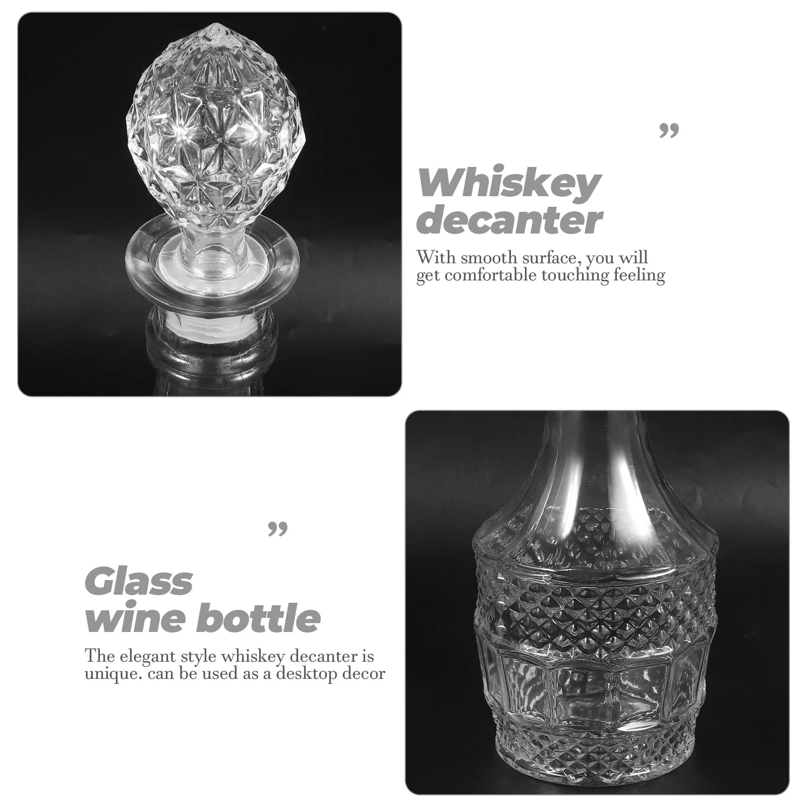 Glass Decanter Whisky Bottle Smooth Edges Comfortable Grip Stable Display Wear Resistant Home Bar Accessory Glass Decanter
Glass Decanter Whisky Bottle Smooth Edges Comfortable Grip Stable Display Wear Resistant Home Bar Accessory Glass Decanter