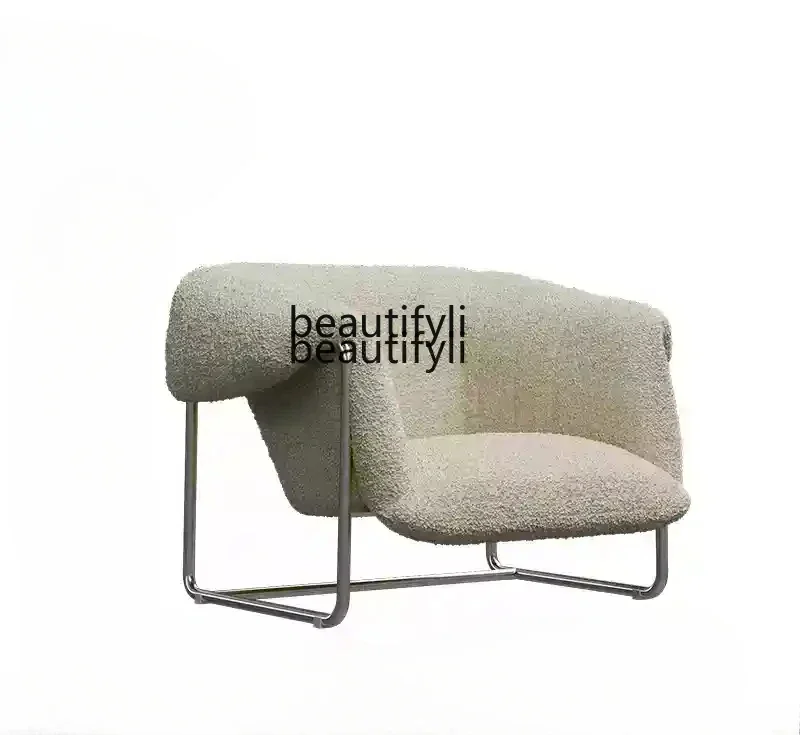 Medieval single sofa living room lazy sofa lamb wool designer stainless steel leisure chair
Medieval single sofa living room lazy sofa lamb wool designer stainless steel leisure chair