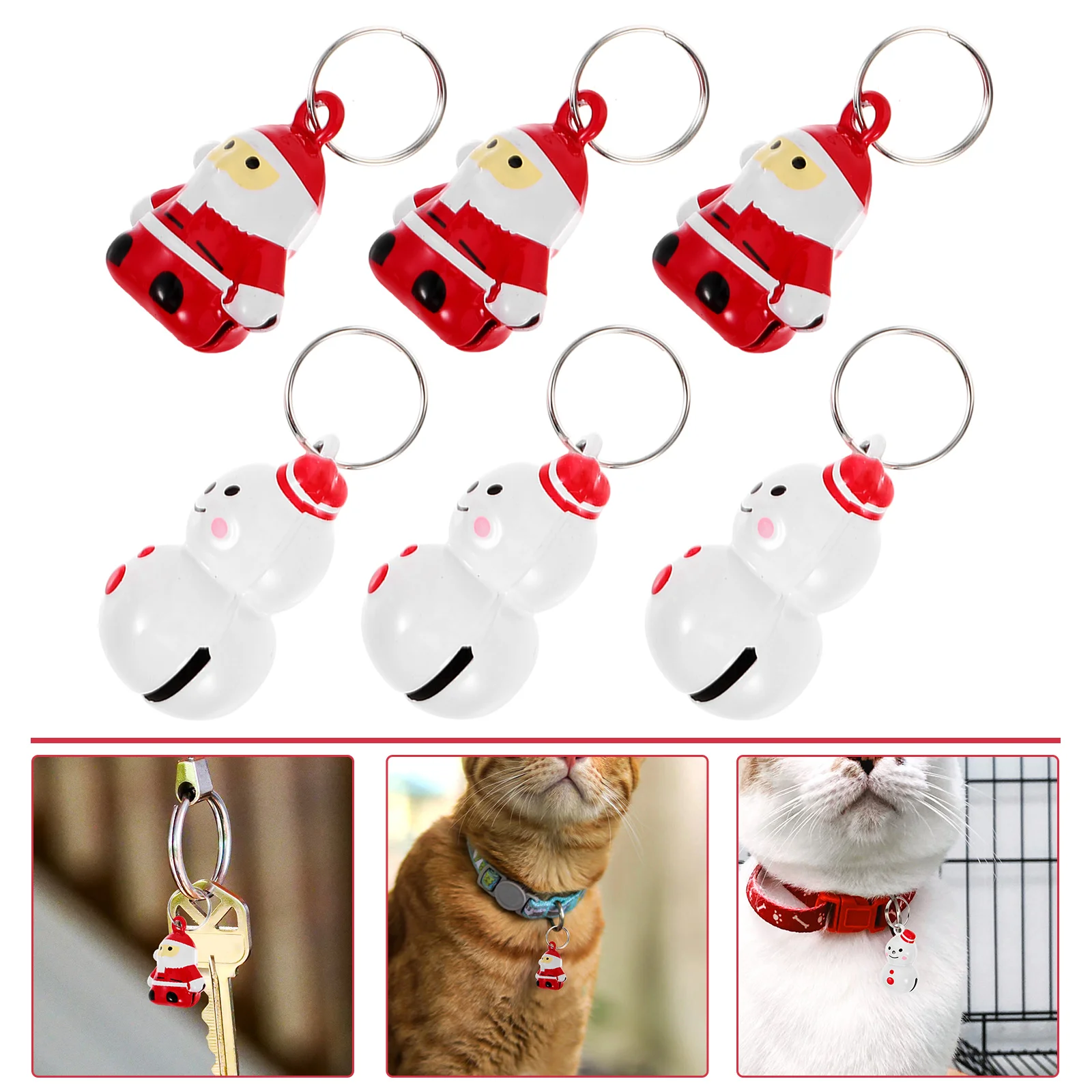 6pcs Pet Collar Bells Copper Decoration for Cats Dogs 3 Santa Red 3 Snowman Hat Mini Size Metal Bells Dog Cat Accessories
6pcs Pet Collar Bells Copper Decoration for Cats Dogs 3 Santa Red 3 Snowman Hat Mini Size Metal Bells Dog Cat Accessories