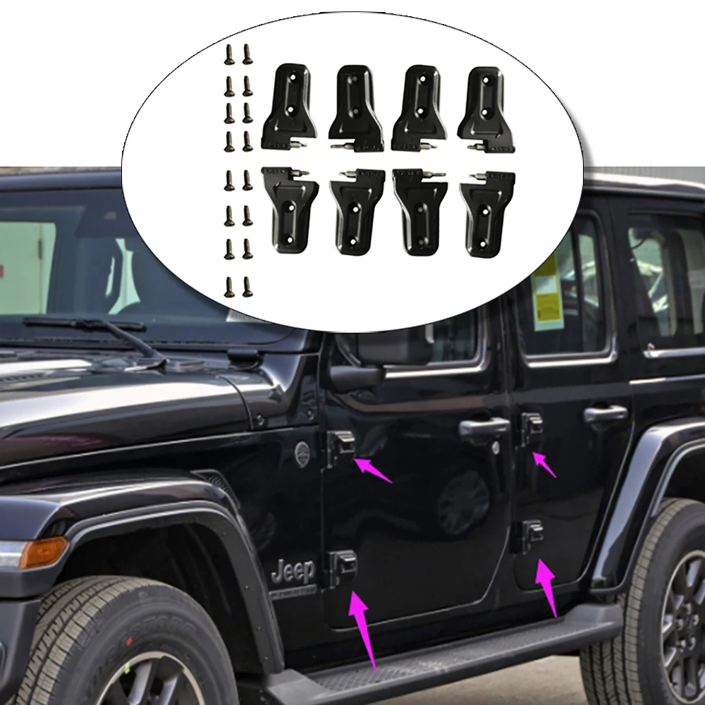 Lantsun JL1237 Hinge Original Door Aluminum Alloy Door Hinge Cover Trim for Jeep for Wrangler JL2018+, 1-kit 8pc
Lantsun JL1237 Hinge Original Door Aluminum Alloy Door Hinge Cover Trim for Jeep for Wrangler JL2018+, 1-kit 8pc