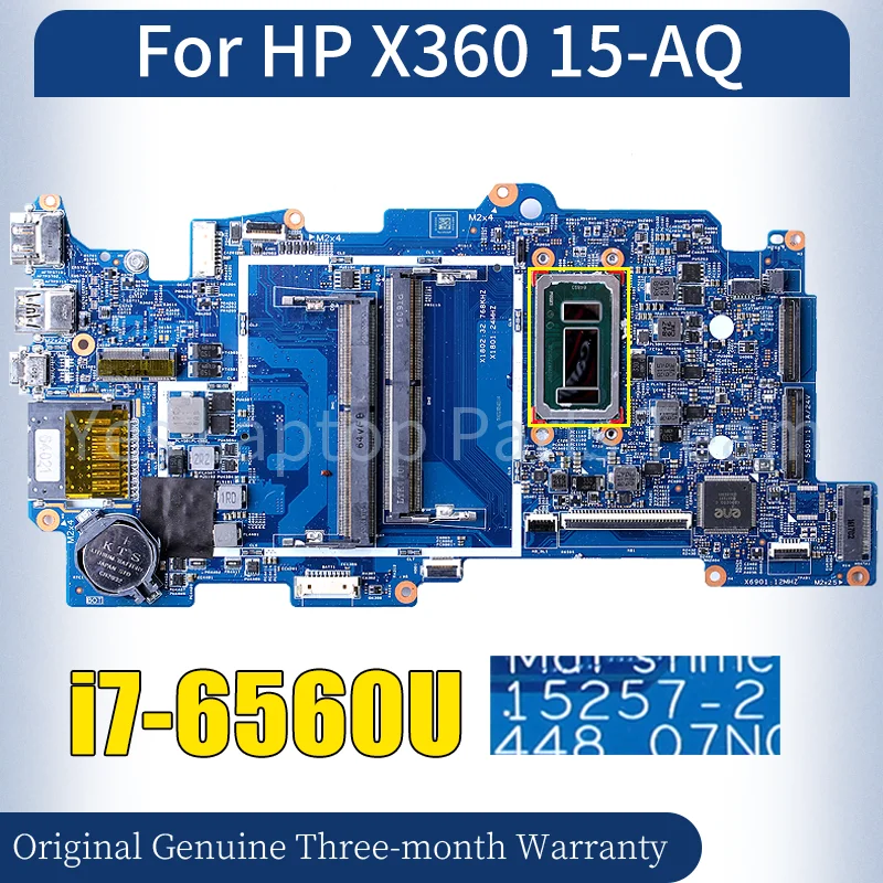 15257-2 For HP X360 15-AQ Laptop Mainboard i7-6560U Notebook Motherboard Tested
15257-2 For HP X360 15-AQ Laptop Mainboard i7-6560U Notebook Motherboard Tested