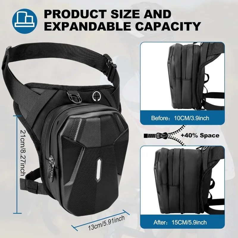 Motorcycle Leg Bag Waterproof Carbon Fiber Drop Leg Pack Riding Waist Fanny Pack Crossbody Thigh Bag with Adjustable Straps
Motorcycle Leg Bag Waterproof Carbon Fiber Drop Leg Pack Riding Waist Fanny Pack Crossbody Thigh Bag with Adjustable Straps