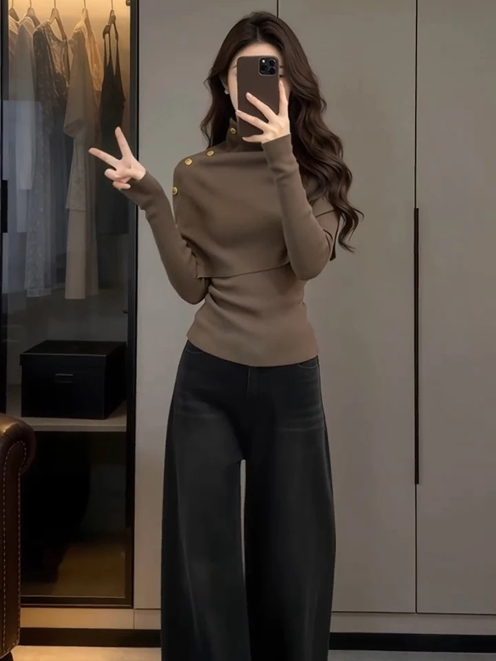 Ele Spring Autumn Knitted Sweater Set with Asymmetric awl Faionable Rich Girl Sister Sle Soft V-Ne Long Sve
Ele Spring Autumn Knitted Sweater Set with Asymmetric awl Faionable Rich Girl Sister Sle Soft V-Ne Long Sve