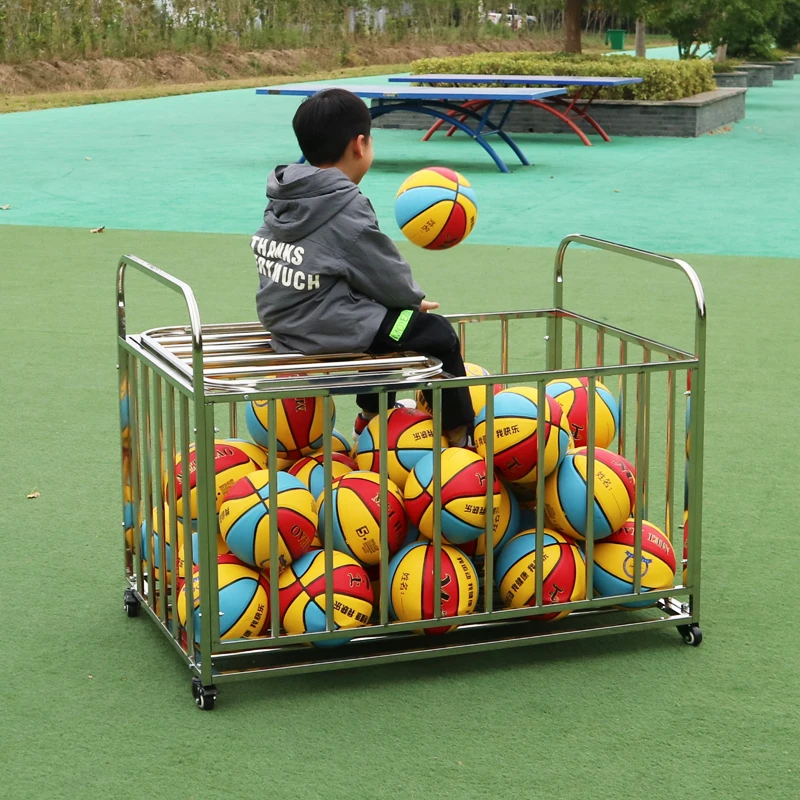 Kindergarten school ball storage basket, basketball football frame stainless steel ball cart, movable cart thickened ball frame
Kindergarten school ball storage basket, basketball football frame stainless steel ball cart, movable cart thickened ball frame