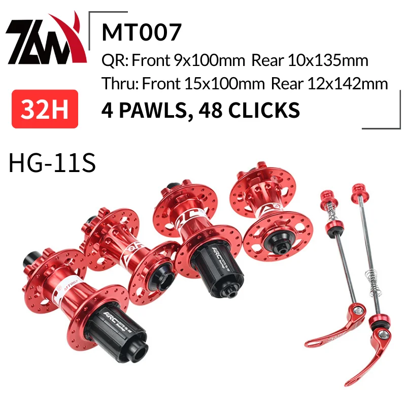 MTB Bike Hubs Straight Pull 32 Holes MT007 Quick Release Thru Front Rear Lightweight Hub set Freehub for HG 8/9/10/11 Speed
MTB Bike Hubs Straight Pull 32 Holes MT007 Quick Release Thru Front Rear Lightweight Hub set Freehub for HG 8/9/10/11 Speed