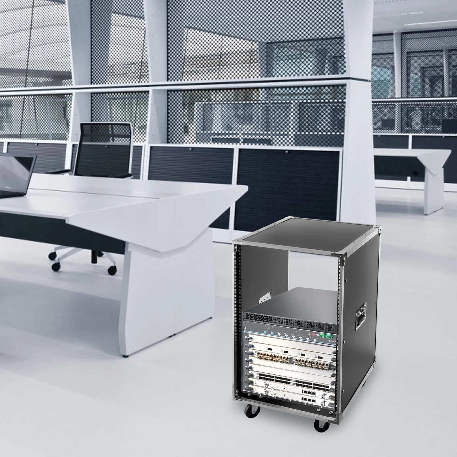 16U Portable Rolling Network Rack Cabinet Rolling Server Rack with Built-in Handles Swivel Caster Wheels Network Rack Open Frame
16U Portable Rolling Network Rack Cabinet Rolling Server Rack with Built-in Handles Swivel Caster Wheels Network Rack Open Frame