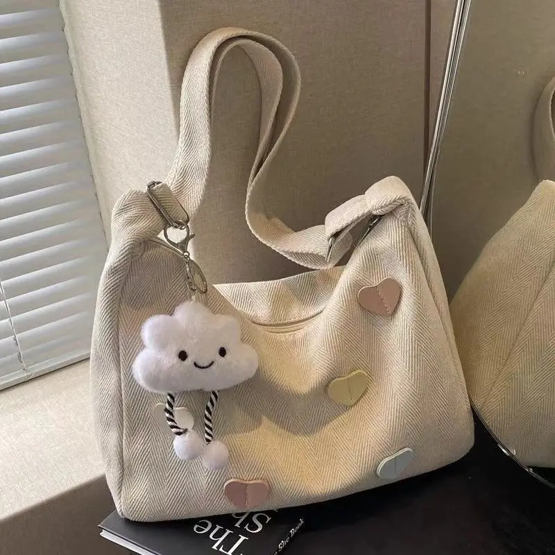 Ladies' Canvas Bag Fashion 2025 New Large Capacity Dumpling Student Tote Bag Simple Casual Shoulder Crossbody Bag Luxury Bags
Ladies' Canvas Bag Fashion 2025 New Large Capacity Dumpling Student Tote Bag Simple Casual Shoulder Crossbody Bag Luxury Bags