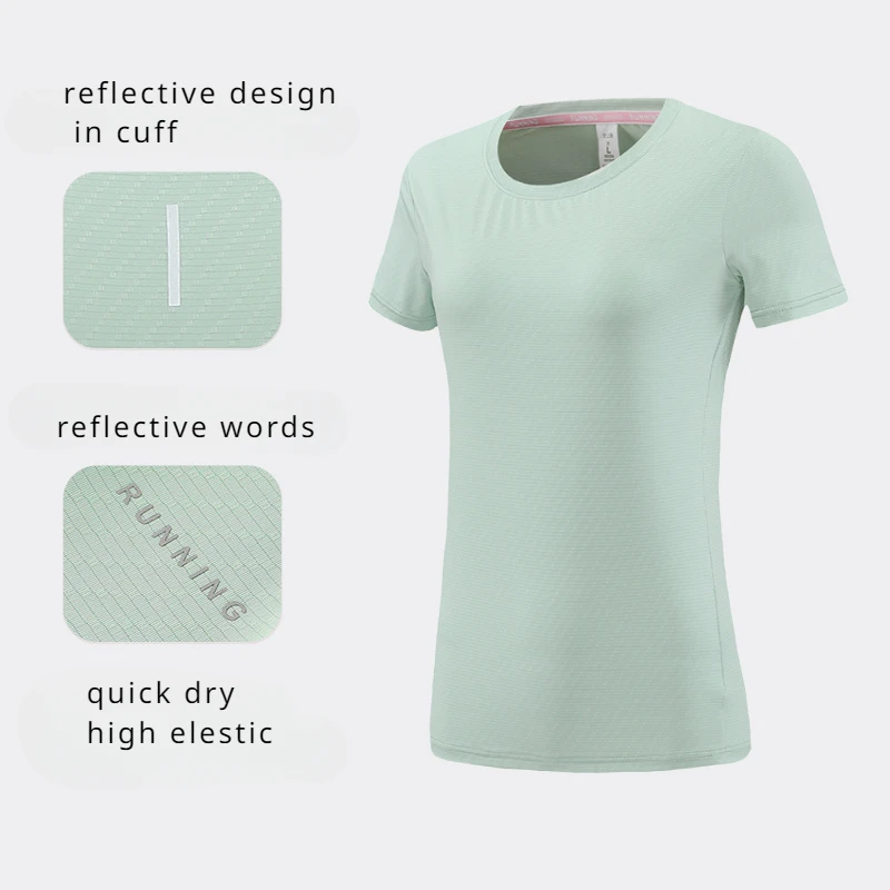 Fitness Sports Shirt Quick-dry Women Short-sleeve Top Gym Jogging Lady T-shirt Workout Clothing Running Training Yoga Clothes
Fitness Sports Shirt Quick-dry Women Short-sleeve Top Gym Jogging Lady T-shirt Workout Clothing Running Training Yoga Clothes