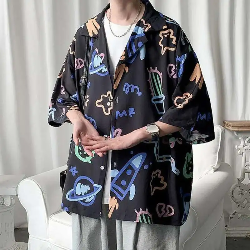 Hawaii Shirts For Men Planet Graffiti Print Trends Street Short-sleeved Shirt Holiday Beach Loose Casual Tops Unisex Clothes
Hawaii Shirts For Men Planet Graffiti Print Trends Street Short-sleeved Shirt Holiday Beach Loose Casual Tops Unisex Clothes